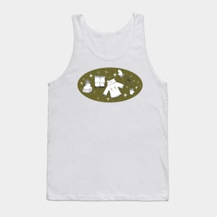 Winter weather snow lover cartoon illustration Tank Top